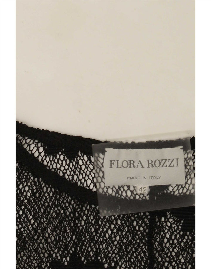 Body vintage din dantela transparentă pentru femei IT 42 Medium Black Floral