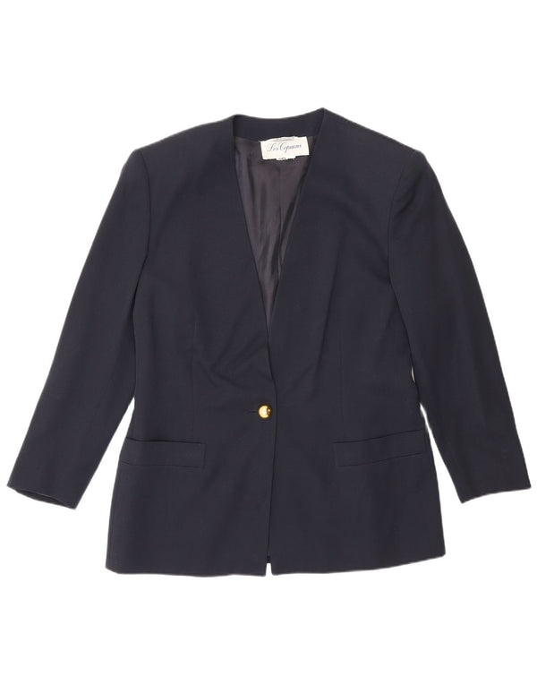 Jachetă Blazer Femei Les Copains 1 Buton UK 14 Medium Bleumarin