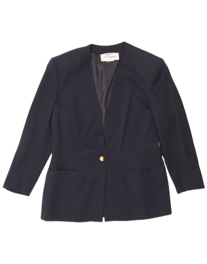 Jachetă Blazer Femei Les Copains 1 Buton UK 14 Medium Bleumarin