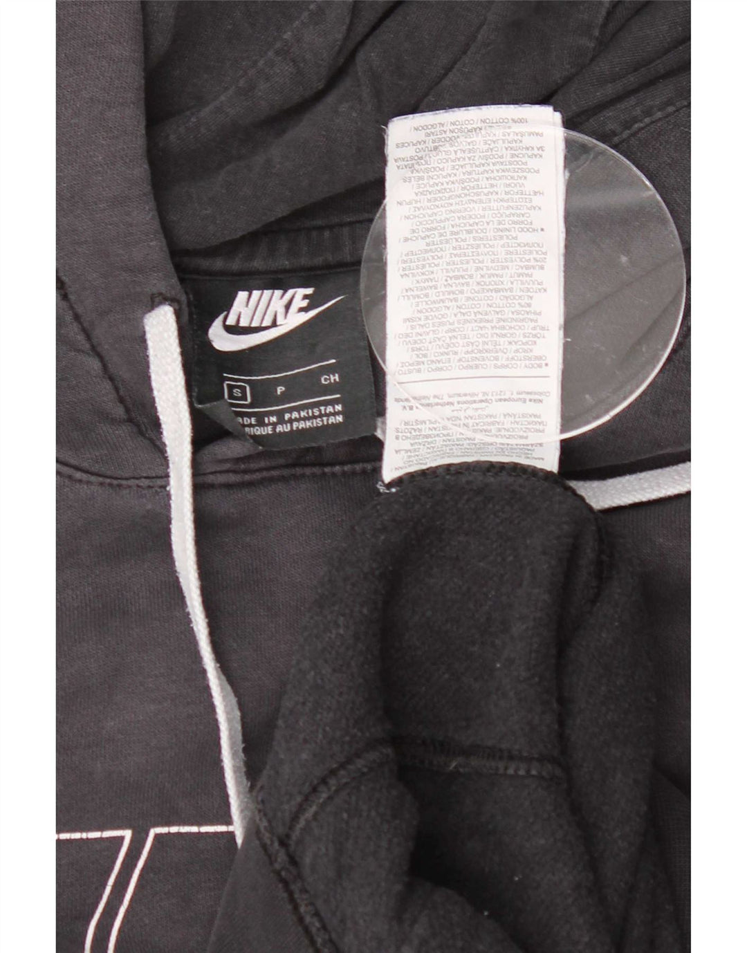 Pulover Nike Grafic pentru bărbați, bumbac mic, negru