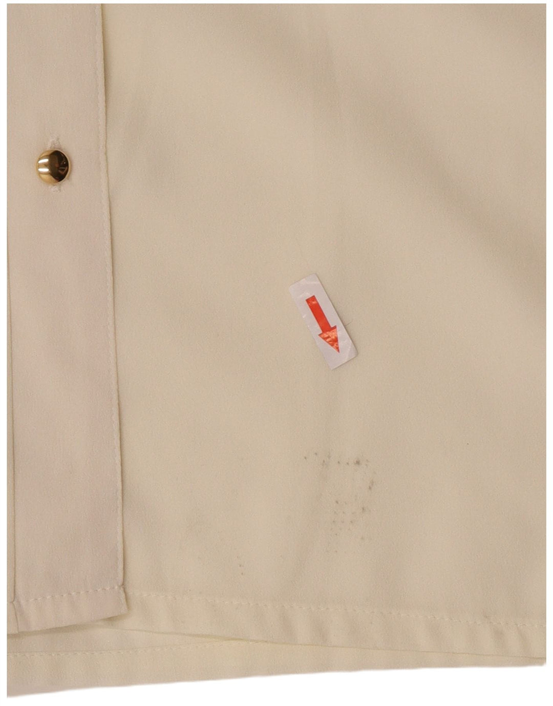 Bluză cămașă vintage pentru femei UK 14 Medium Off White Viscose