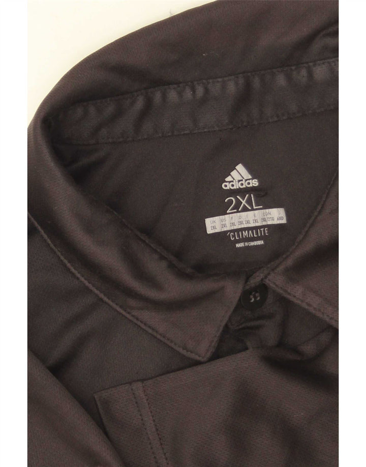 Tricou polo Adidas Climalite pentru bărbați 2XL negru