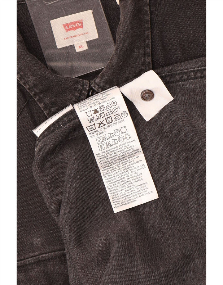 Cămașă de blugi pentru bărbați Levi's XL, bumbac negru