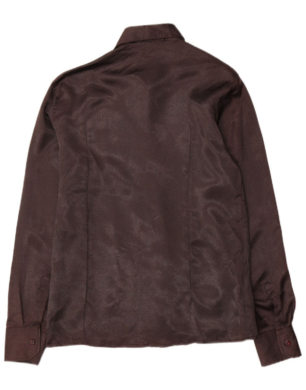 Cămașă vintage pentru femei UK 18 XL maro bumbac