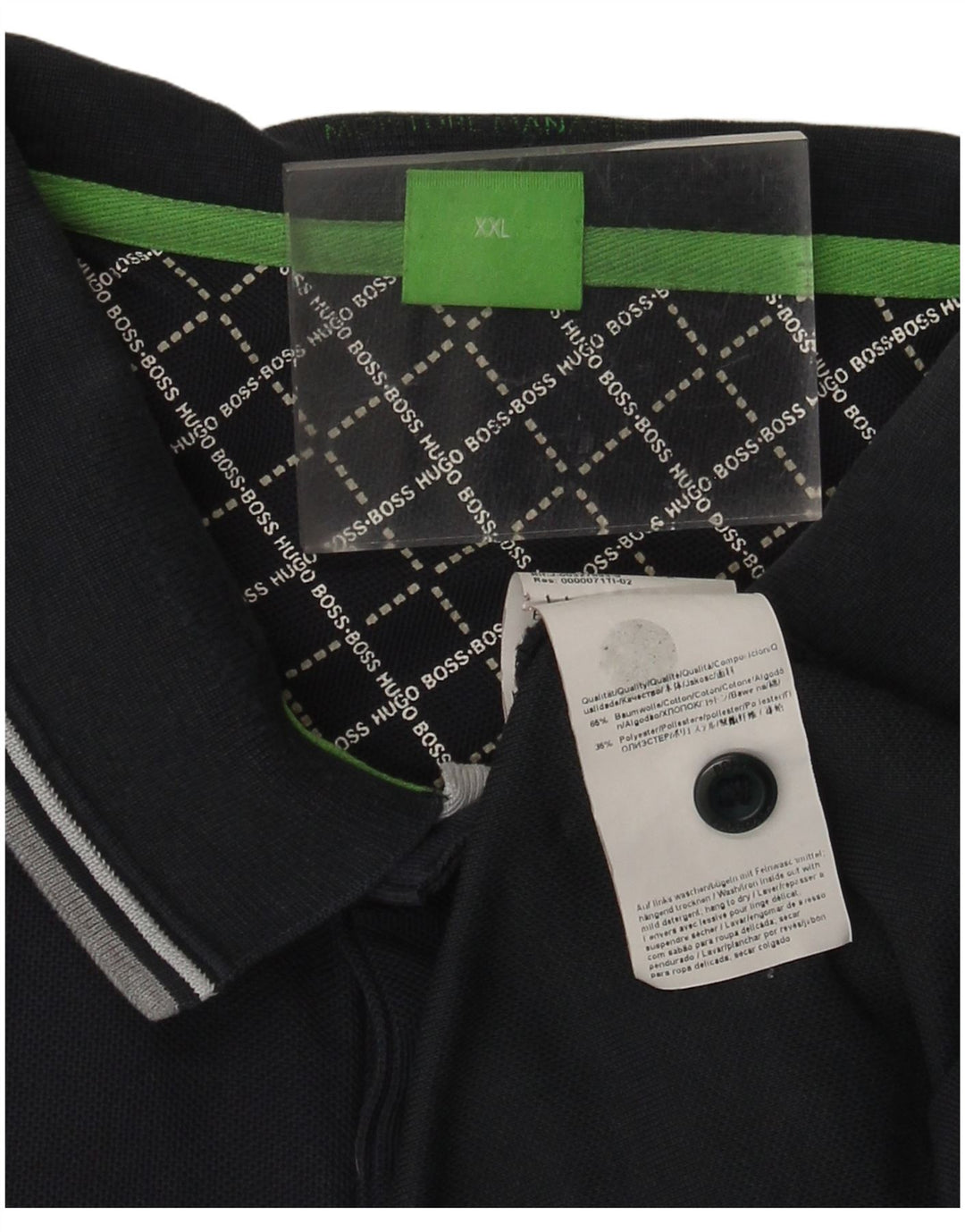 Cămașă polo HUGO BOSS pentru bărbați 2XL bumbac bleumarin