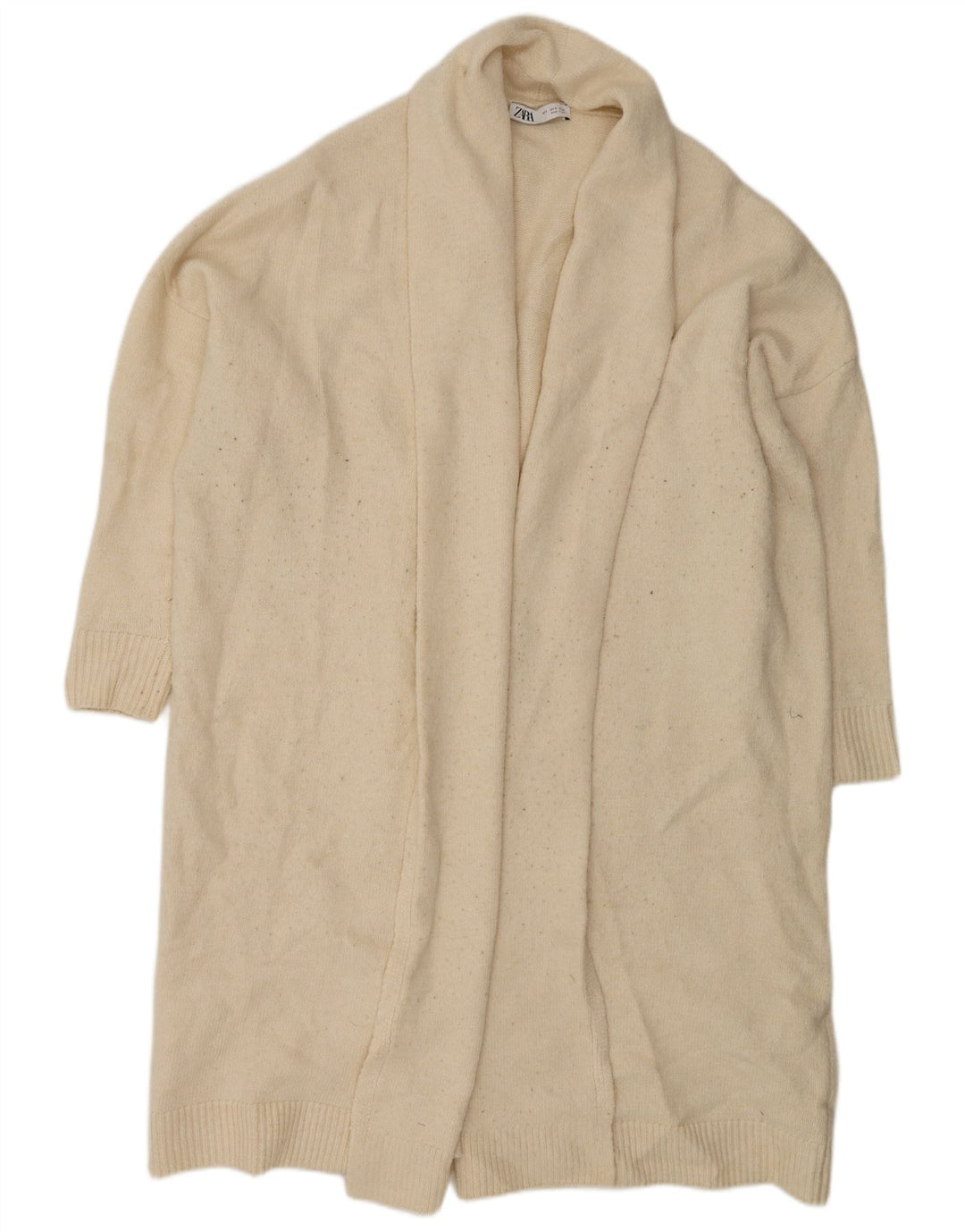 Pulover cardigan deschis supradimensionat pentru femei Zara UK 10 Small Off White