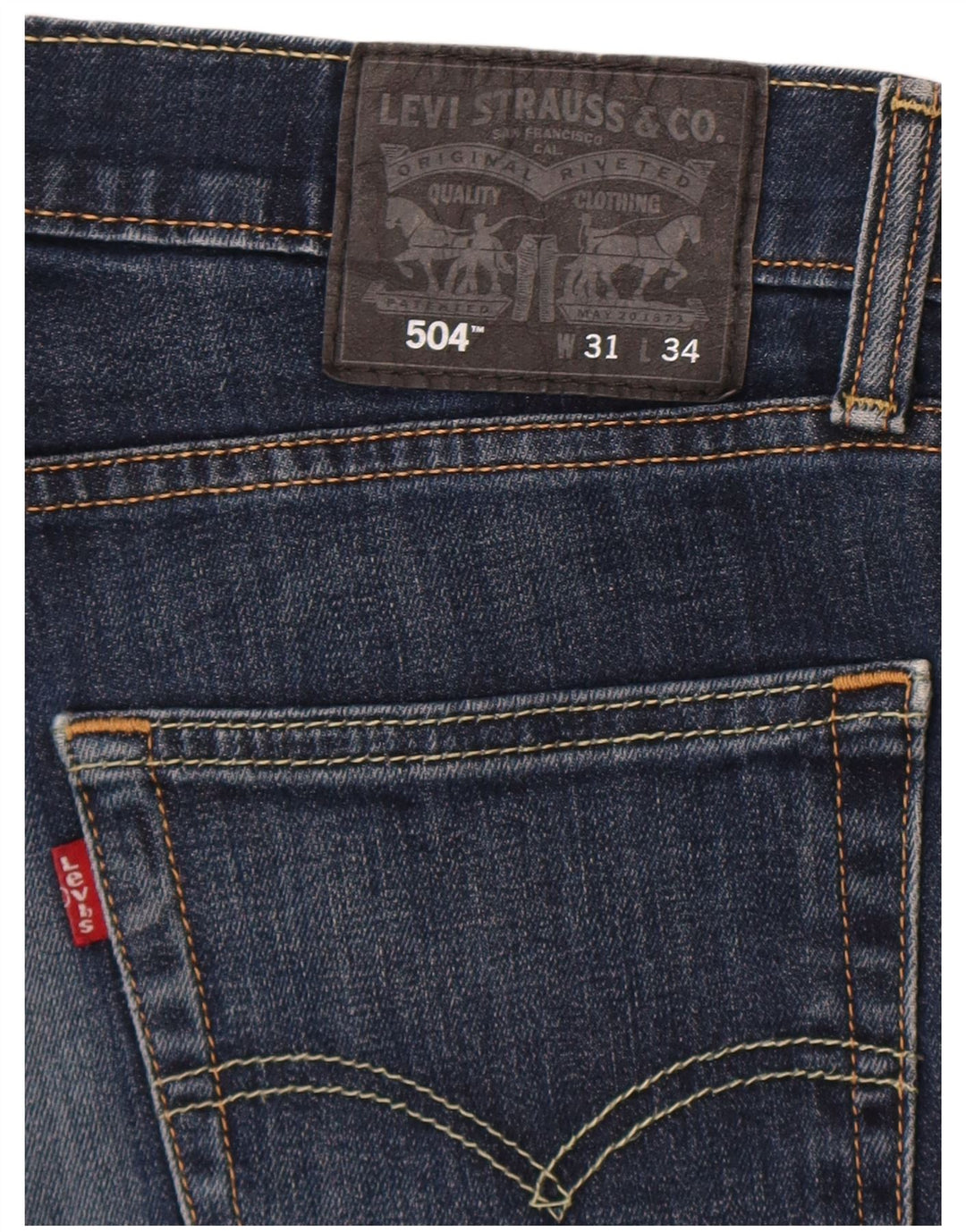 Blugi drepti pentru bărbați Levi's 504 W31 L29 bleumarin