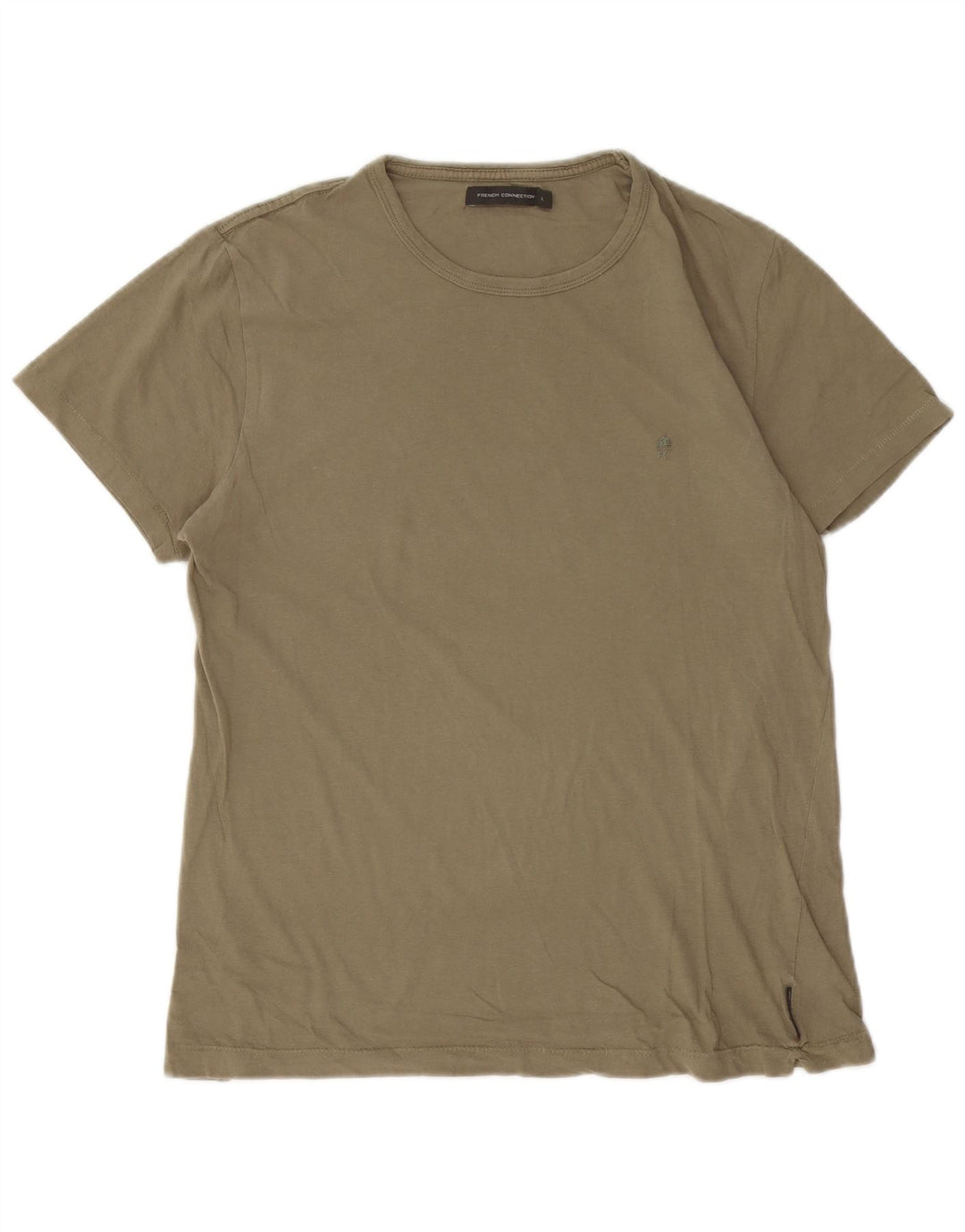 Tricou pentru bărbați French Connection Top mare din bumbac kaki