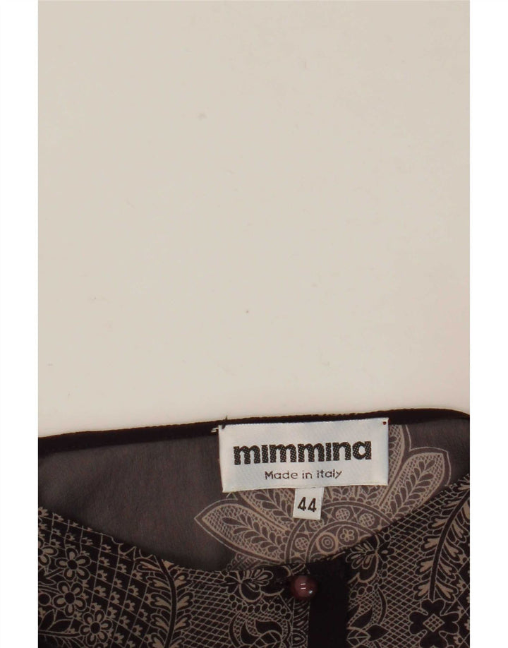 MIMMINA Bluză cămașă transparentă pentru femei IT 44 Medium Black Floral