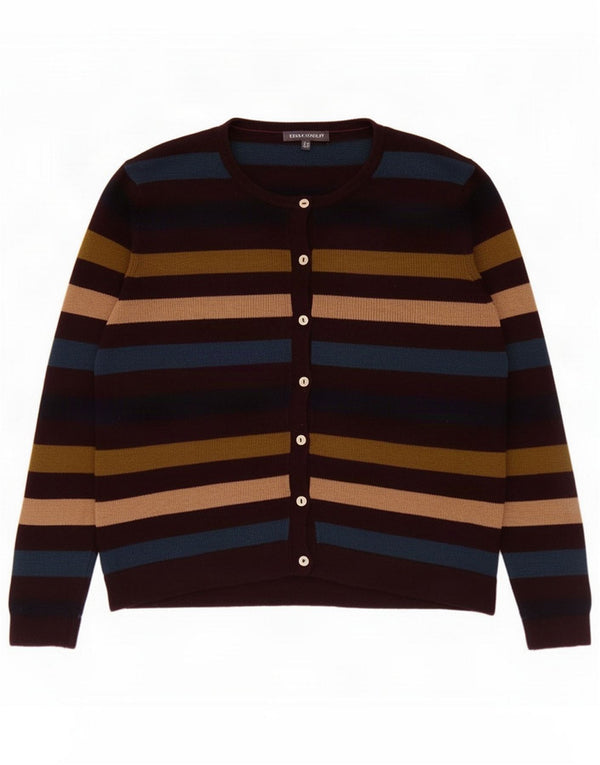 Laura Ashley Pulover cardigan pentru femei UK 12 Medium, multicolor, dungi