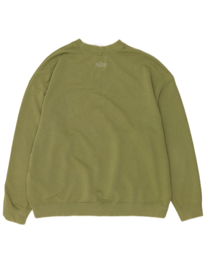 Pulover pentru femei Nike Dri Fit Graphic Oversized Hanorac UK 14 Medium Green