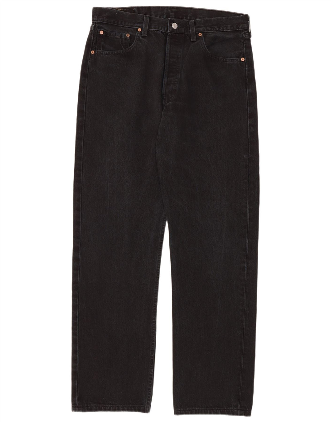 Blugi drepti pentru bărbați LEVI'S 501 W34 L34 bumbac negru