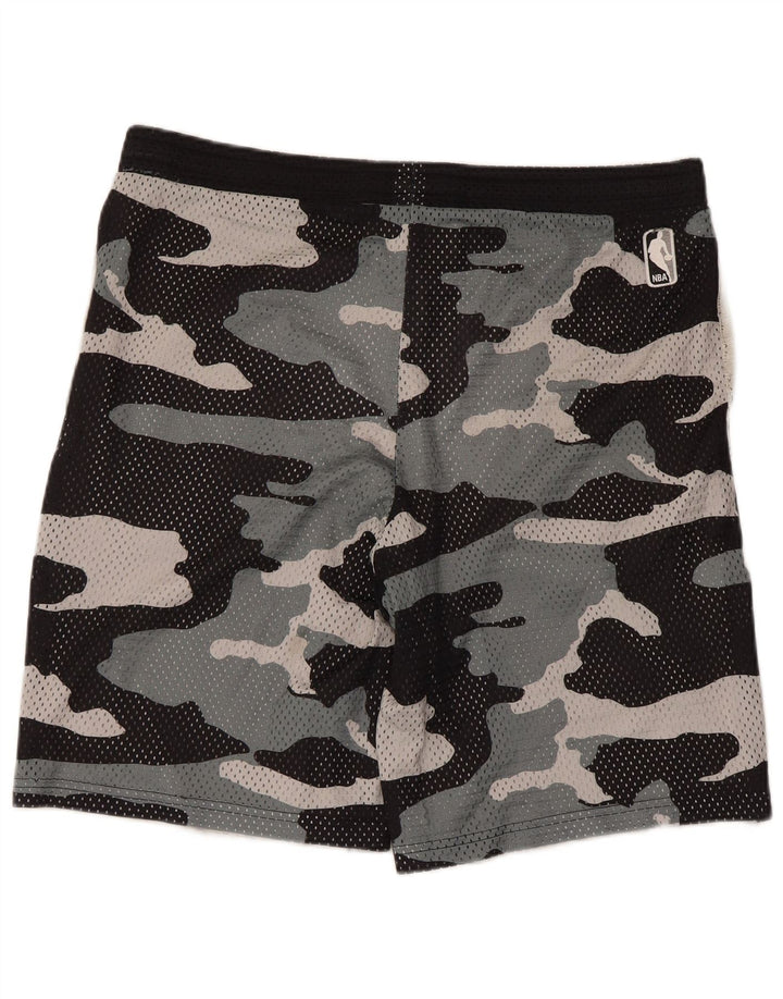 Pantaloni scurți sport grafic Adidas pentru bărbați, poliester de camuflaj mediu negru