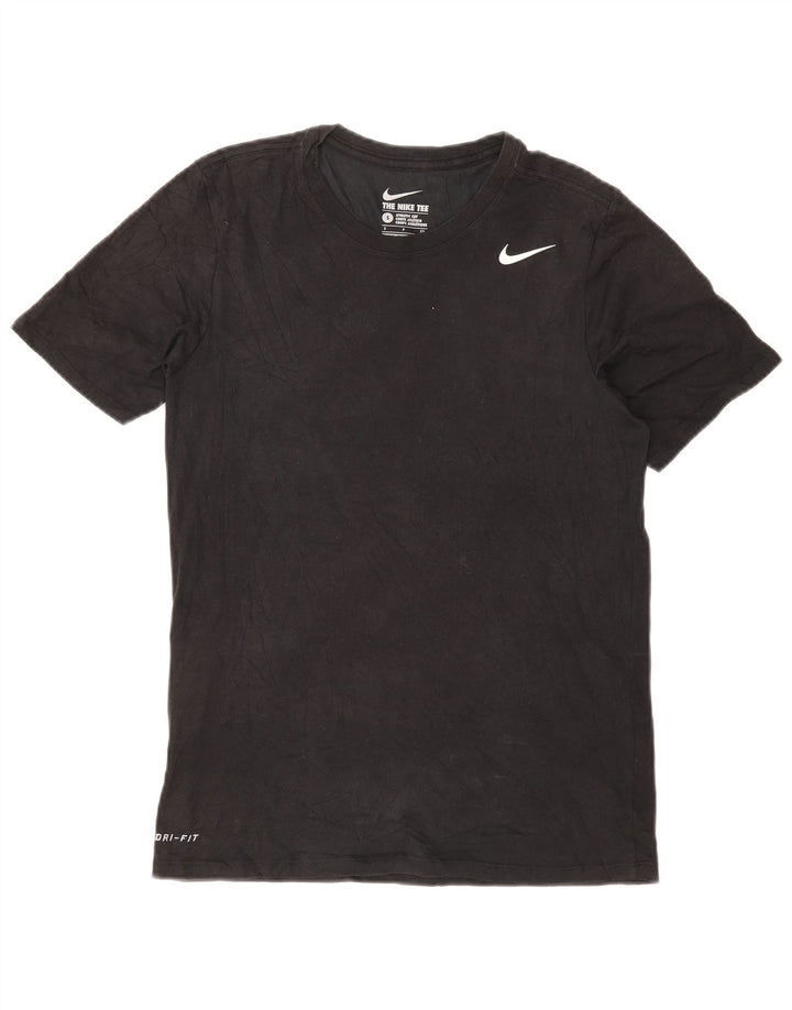 Tricou NIKE pentru bărbați cu croiala atletică Top mic, negru, bumbac