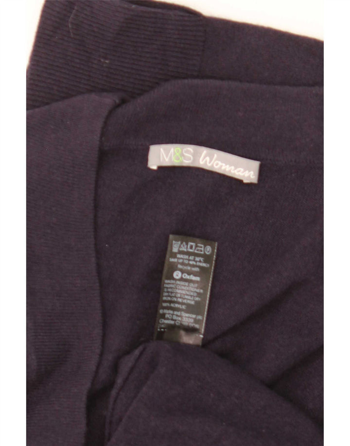 Pulover cardigan cu paragate pentru femei Marks & Spencer UK 12 Medium Bleumarin