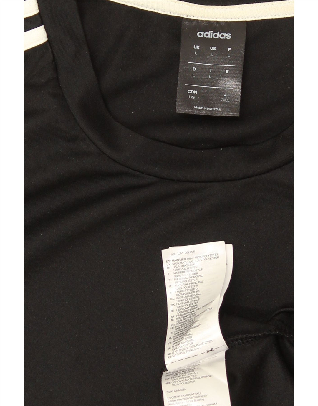 Tricou Adidas Climalite pentru bărbați Top mare din poliester negru