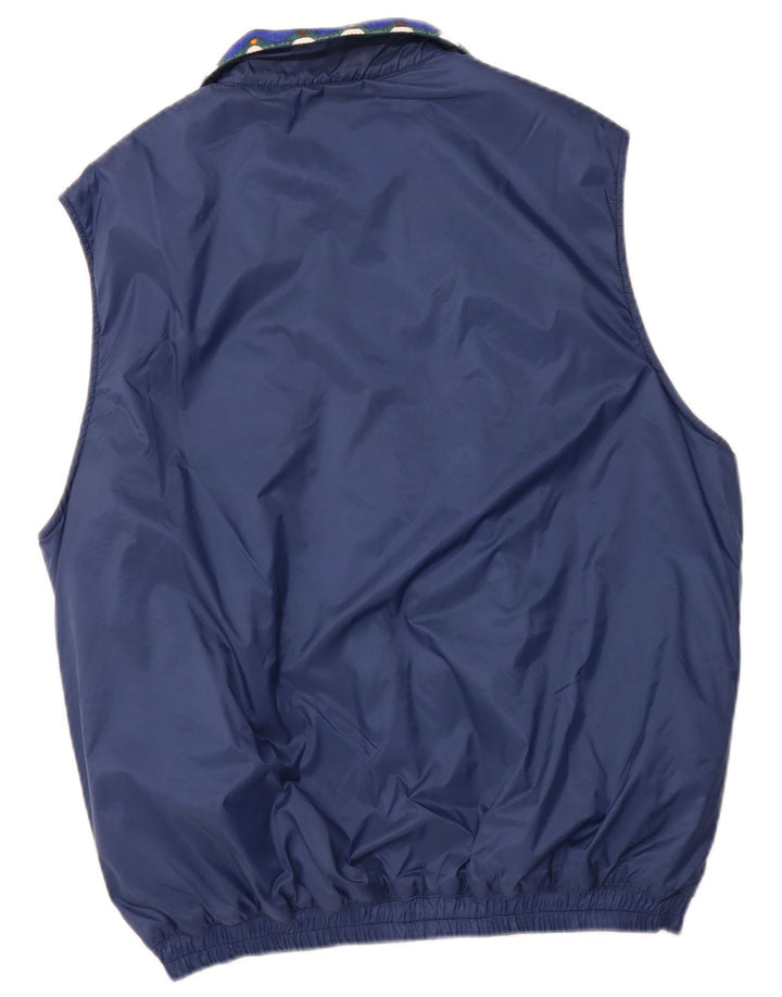 AMERICA Gilet reversibil pentru bărbați Marea Britanie 40 Poliamidă geometrică mare bleumarin