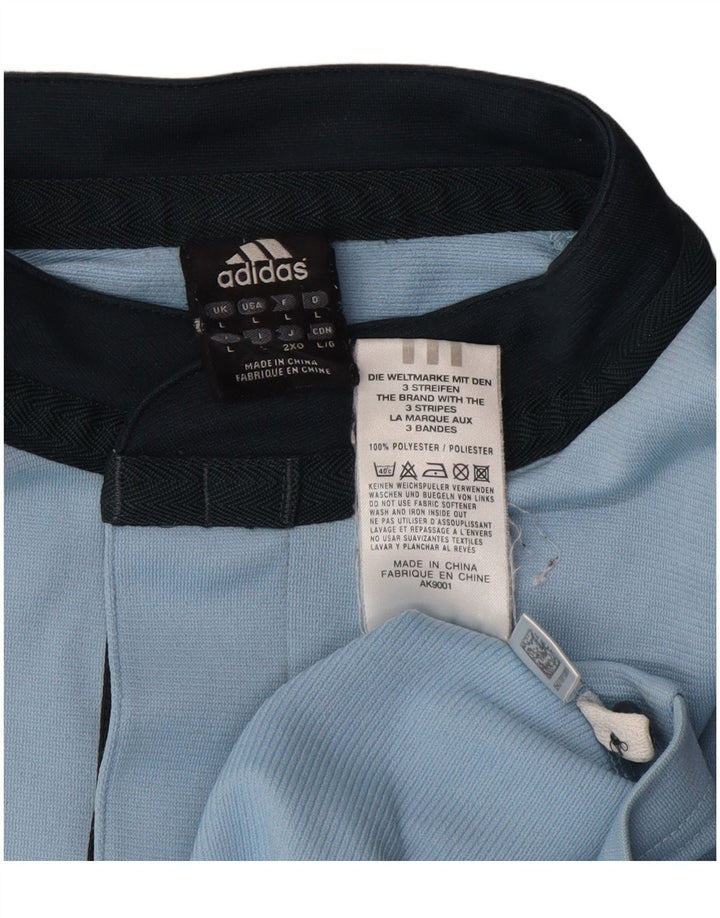 Tricou polo Adidas pentru bărbați, mare, albastru, poliester color bloc
