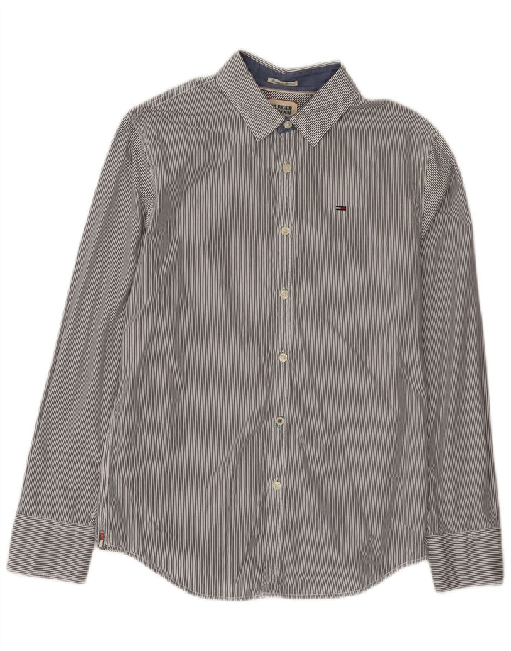 Cămașă pentru bărbați Tommy Hilfiger, mică, albastru, bumbac cu dungi