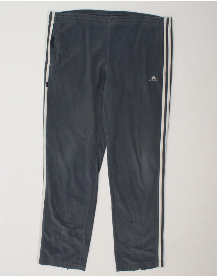 ADIDAS Mens Tracksuit Trousers Large  Grey Polyester