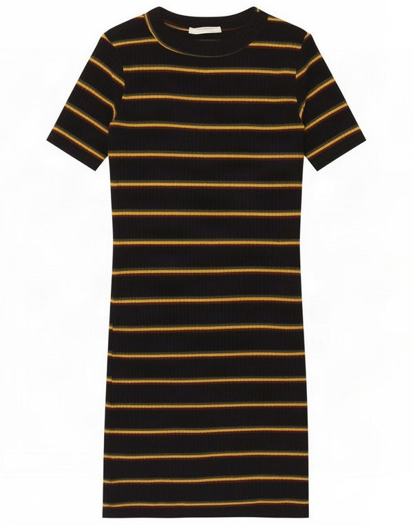 Rochie tricou Trafaluc pentru femei Zara UK 8 Small Black Striped Poliester