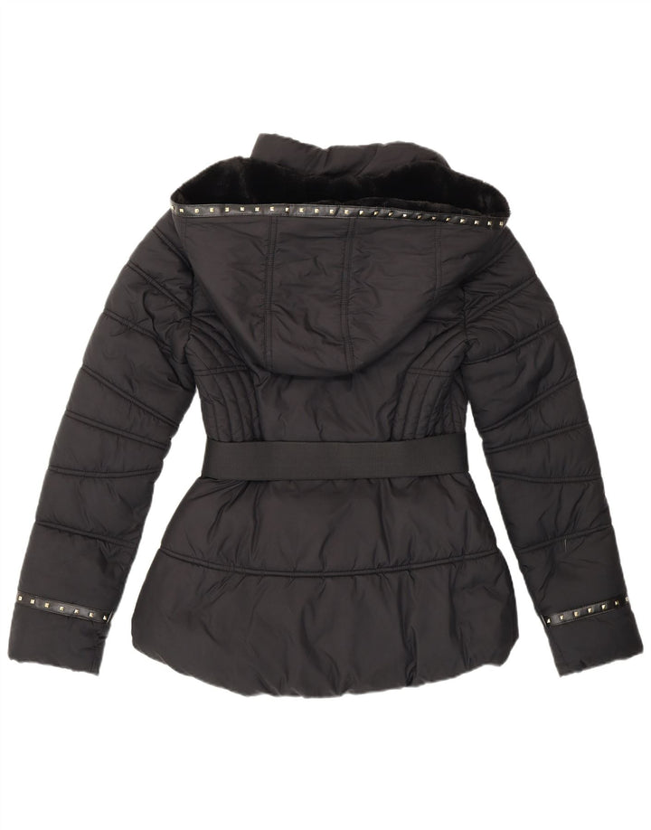 Jachetă căptușită cu glugă Guess pentru femei UK 10 Small Black