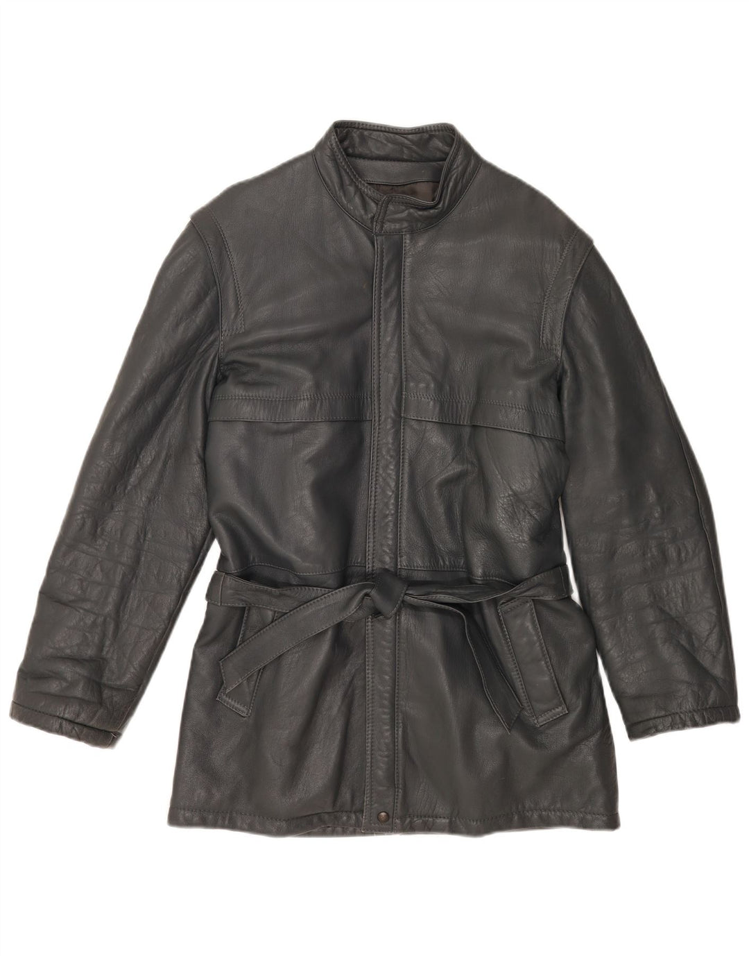 Jachetă de piele vintage pentru bărbați IT 48 Medium Grey Piele