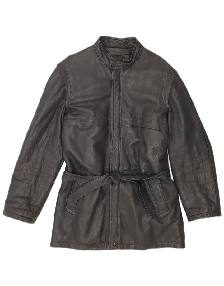 Jachetă de piele vintage pentru bărbați IT 48 Medium Grey Piele