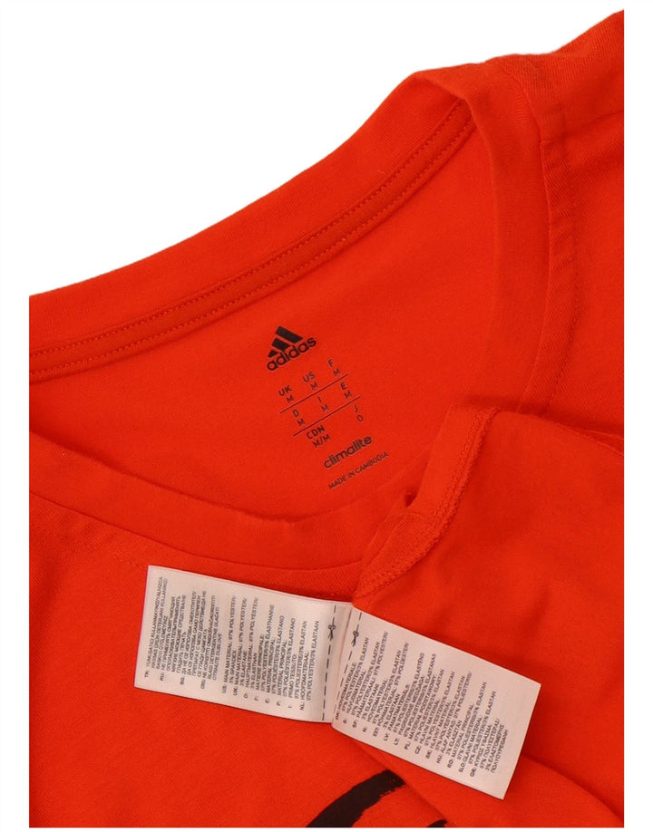 Tricou pentru bărbați Adidas Climalite Graphic Top Poliester portocaliu mediu