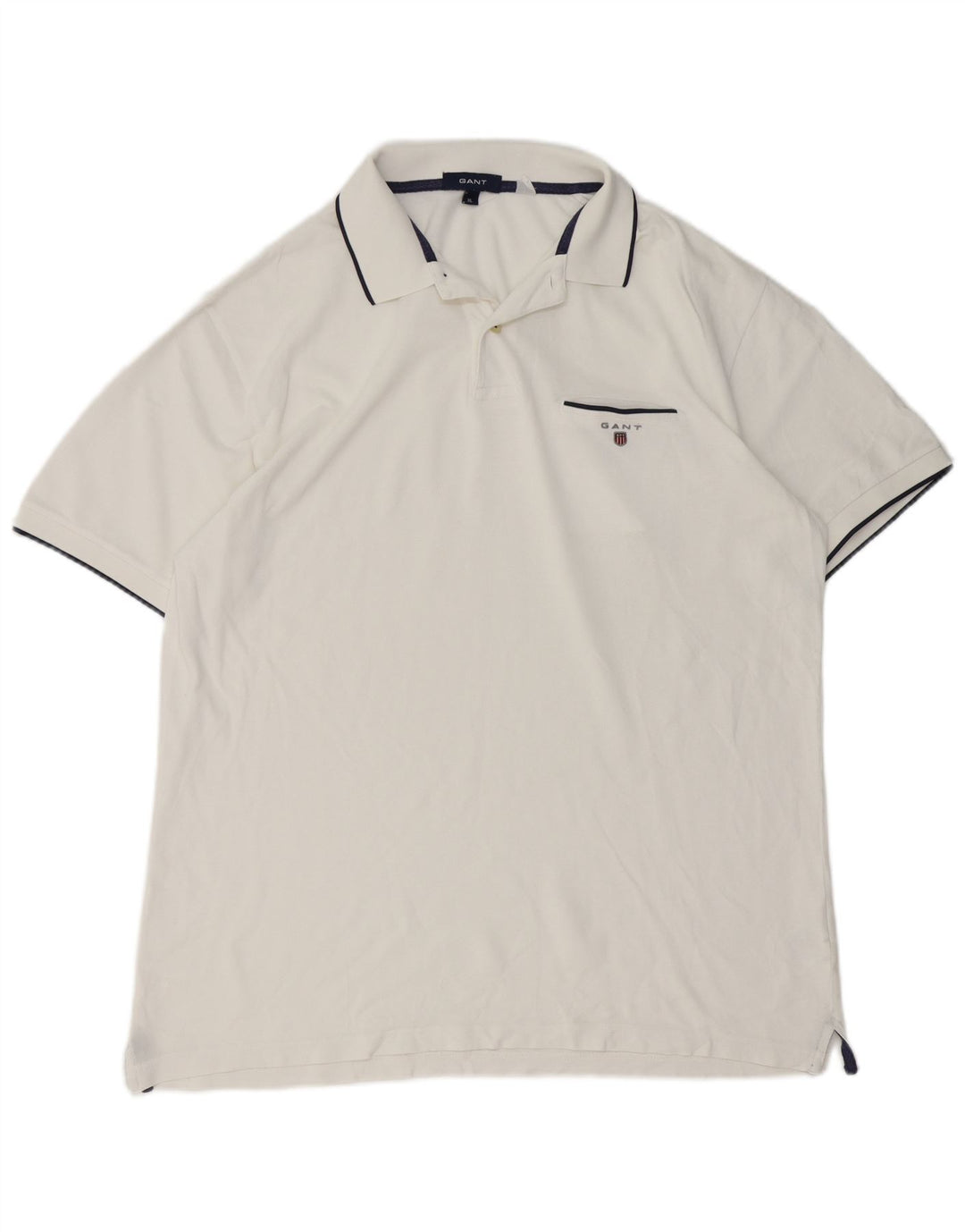 Tricou polo pentru bărbați Gant, bumbac alb XL