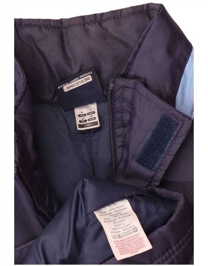 UMBRO Palton căptușit cu glugă pentru bărbați UK 38 Mediu Navy Blue Marine Colorblock