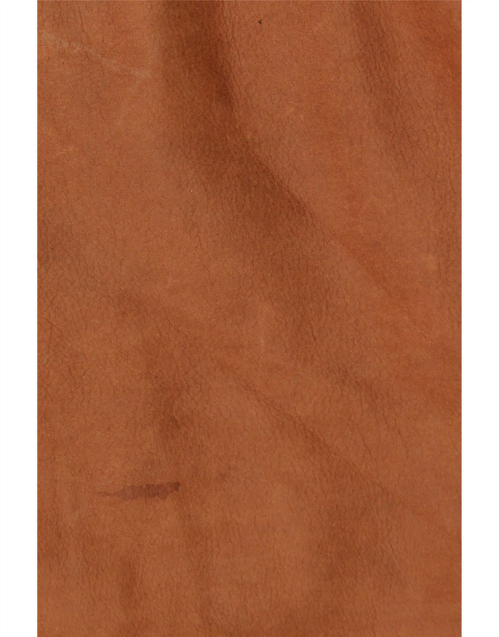 ANGELO LITRICO Vestă din piele pentru bărbați 2XL din piele maro