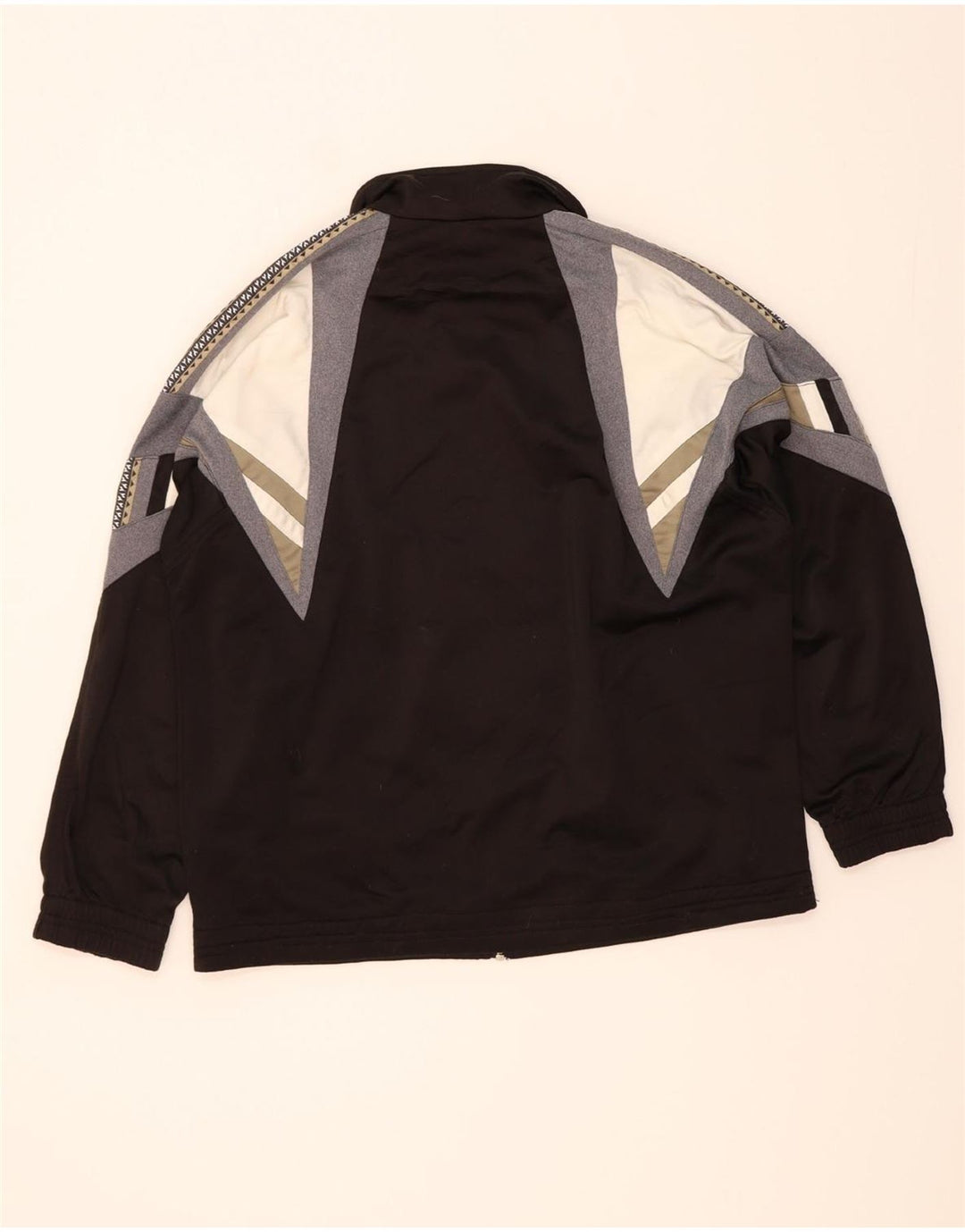 DIADORA Womens Tracksuit Top Jacket UK 38 Medium Black Colourblock Vintage Diadora and Second-Hand Diadora from Messina Hembry 