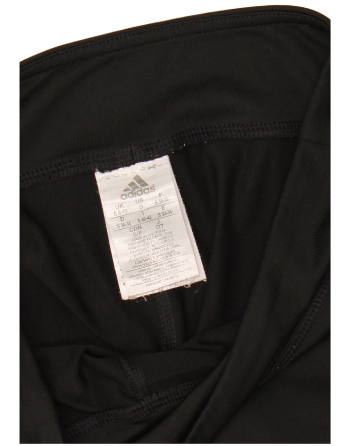 Leggings Adidas Climalite Capri pentru femei UK 8/10 Poliester negru mic