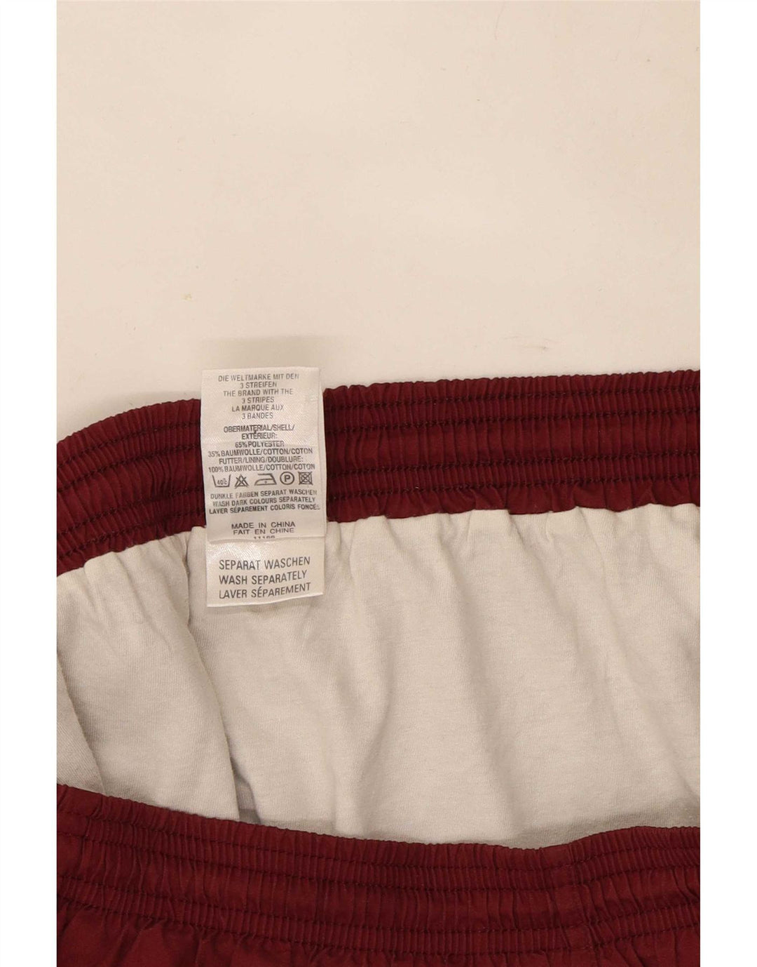 Pantaloni scurți sport Adidas pentru femei UK 14 Medium Burgundy Poliester