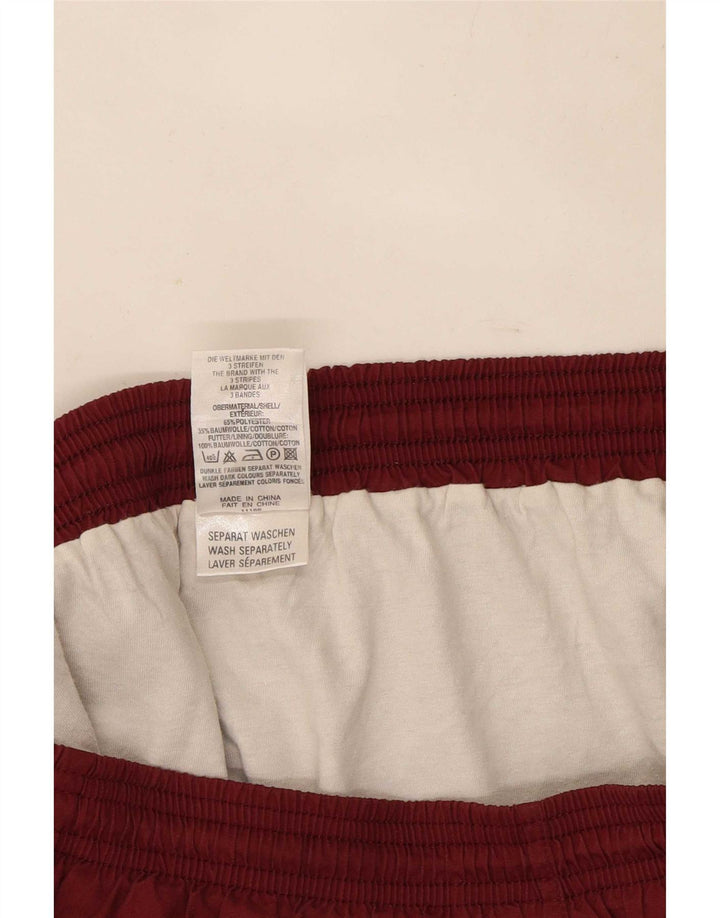 Pantaloni scurți sport Adidas pentru femei UK 14 Medium Burgundy Poliester