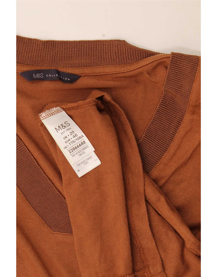 Bluză pentru femei Marks & Spencer UK 20 2XL Maro Viscoză