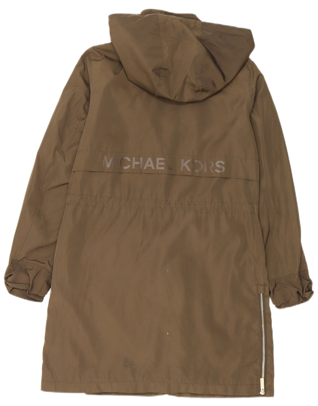 Jachetă parka cu glugă supradimensionată pentru femei Michael Kors UK 10 Mic Kaki