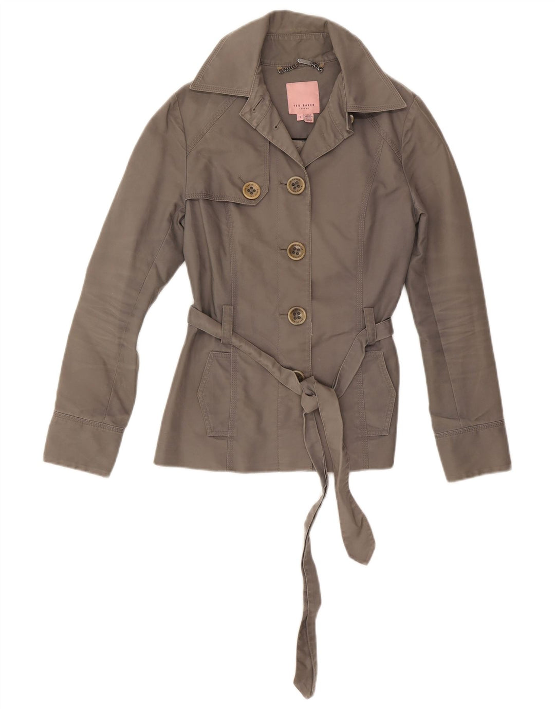 Trenci scurt pentru femei TED BAKER Mărimea 1 XS bumbac gri