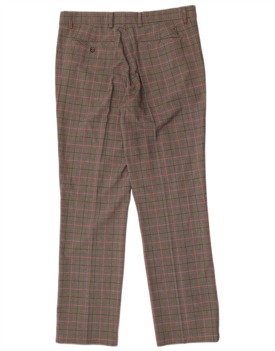 Pantaloni de costum drepți pentru bărbați Golfino L34 L31 poliester cu carouri gri