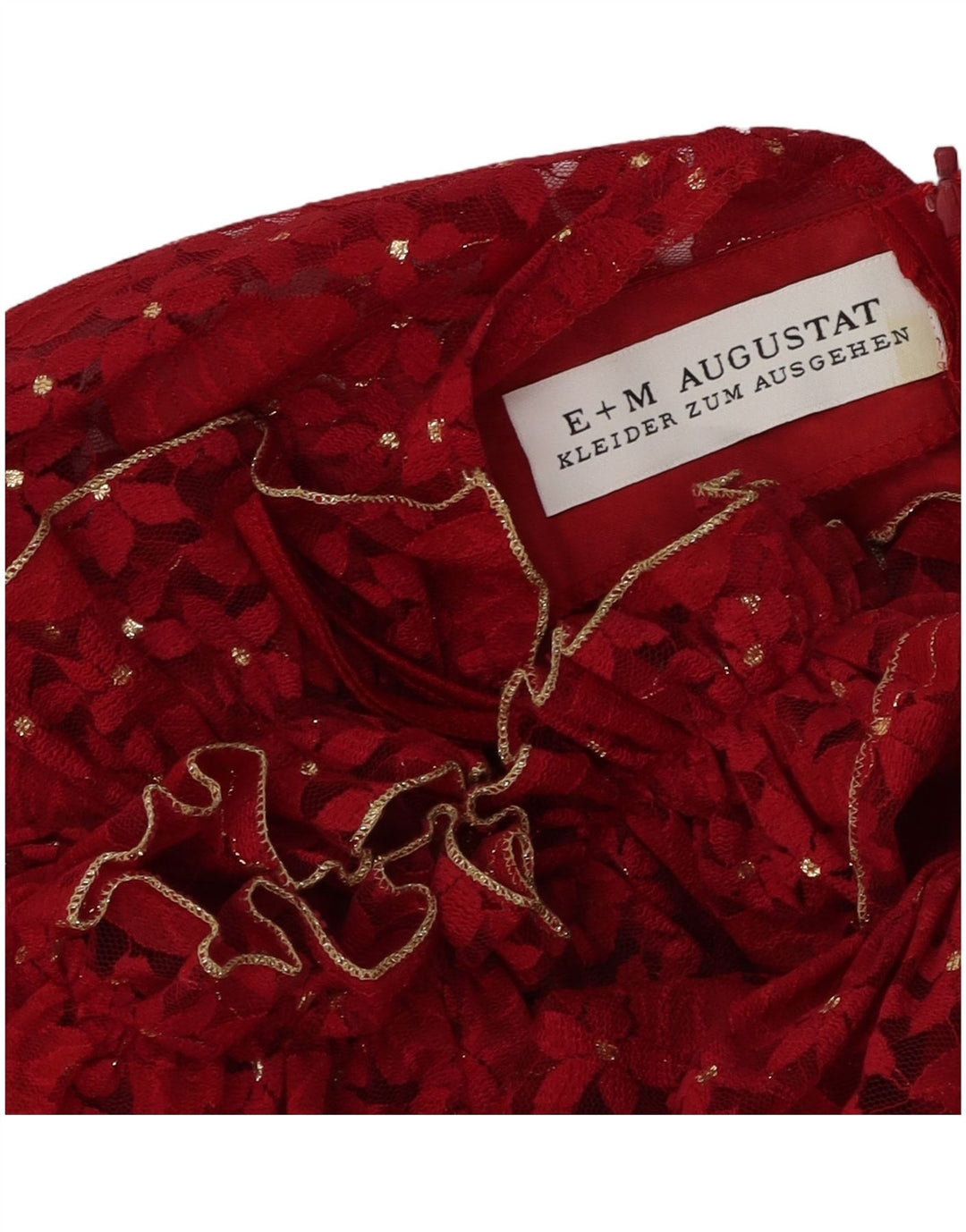 E+M AUGUSTAT Rochie Maxi pentru femei UK 12 Medium Red Floral