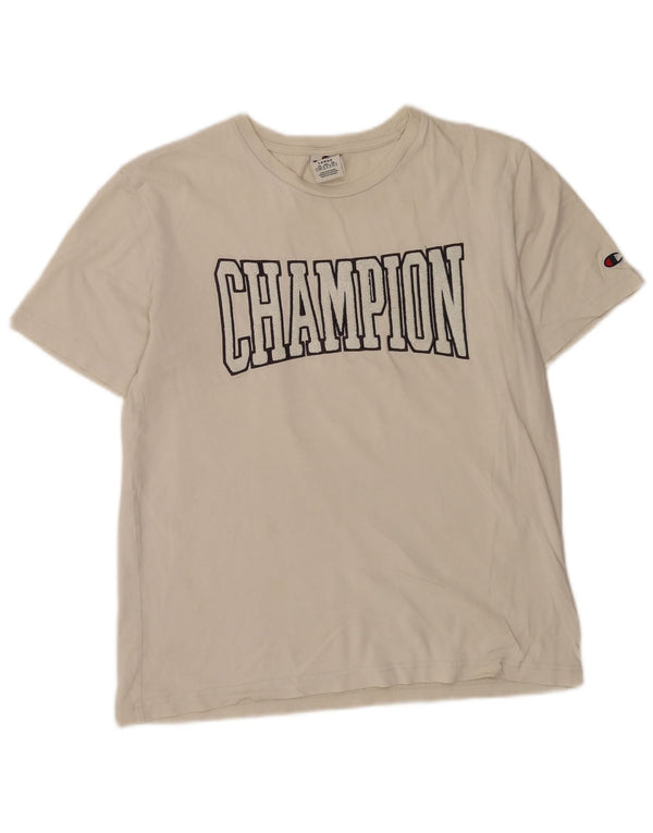 Tricou grafic Champion pentru bărbați Top mare alb
