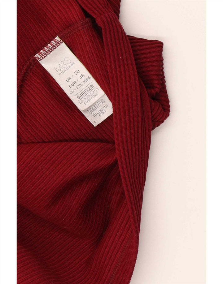 Bluză pentru femei Marks & Spencer, Marea Britanie 20 2XL, Poliester Bordeaux