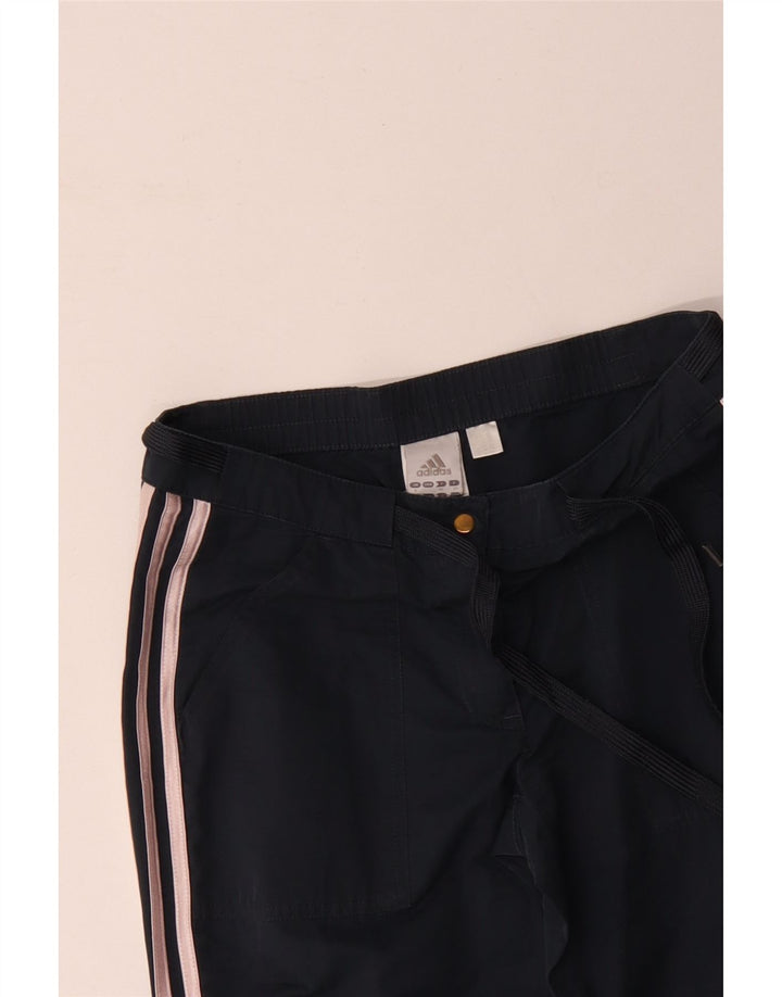 Pantaloni casual drepti pentru femei Adidas UK 8 Small W30 L30 Bumbac bleumarin