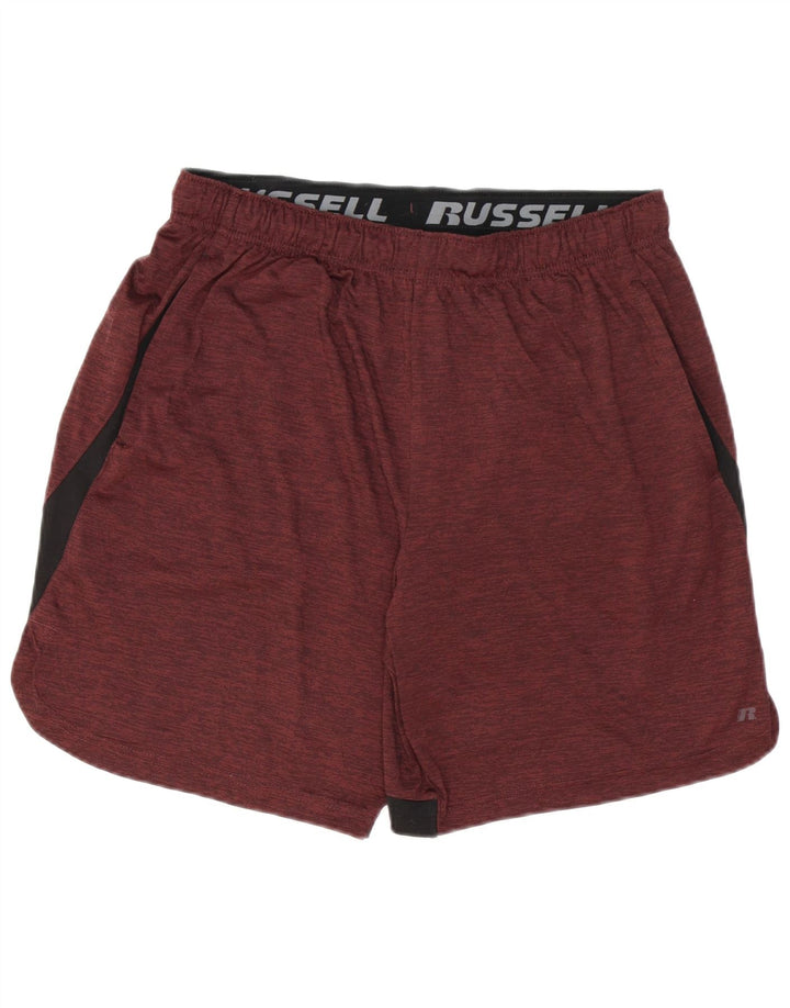 Pantaloni scurți sport Dri-Power pentru bărbați RUSSELL ATHLETIC, maro mediu, color block