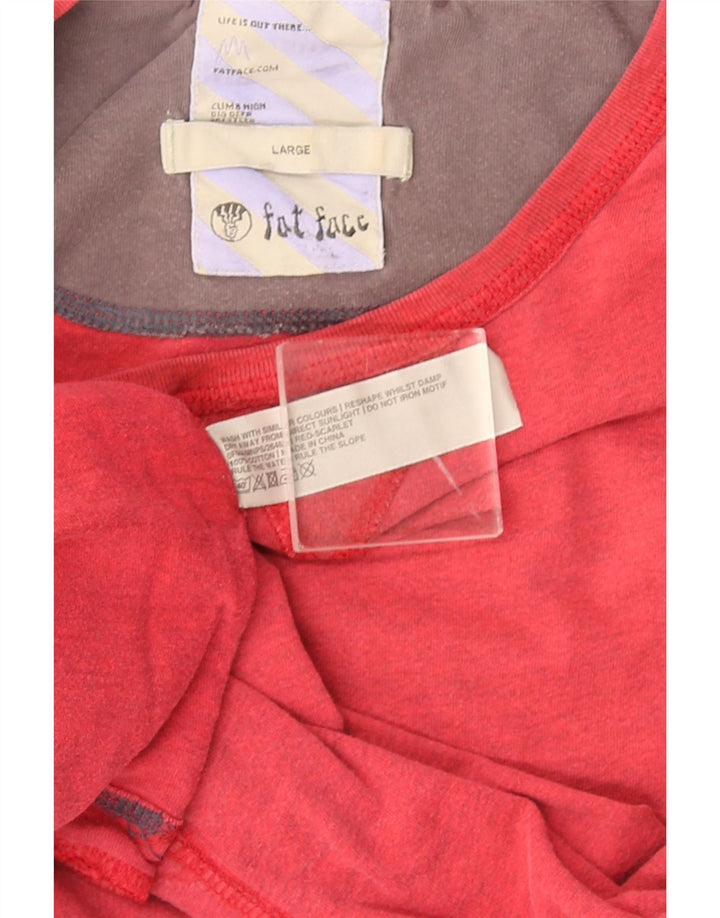 FAT FACE Tricou Bărbați Top Mare Bumbac Roșu