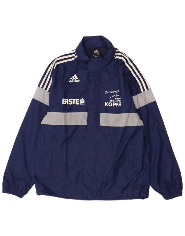 Jachetă de ploaie grafică Adidas pentru bărbați Marea Britanie 38/40 Medium Bleumarin Colorblock