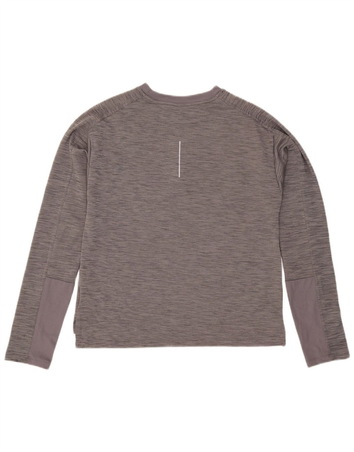 Top cu mânecă lungă Nike Dri Fit pentru bărbați, gri mediu pete