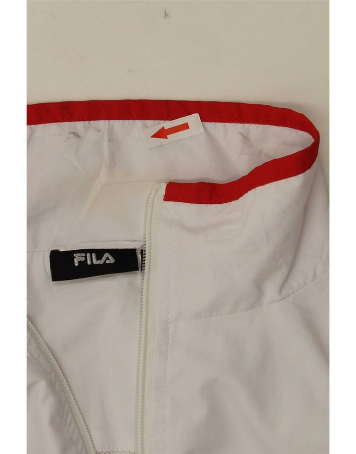 Jachetă de trening Fila pentru femei UK 16, mare, alb, poliester