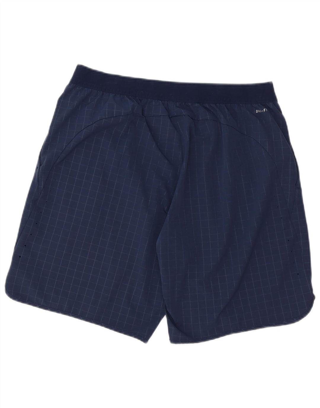 Pantaloni scurți chino Dri Fit Nike pentru bărbați, mari W34, poliester cu carouri bleumarin
